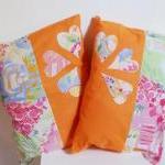 2 Orange Decorative Cover For Pillows..