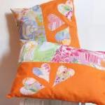 2 Orange Decorative Cover For Pillows..